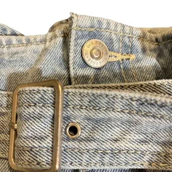 We The Free Pleated Belted High Rise Women's Light Denim Jeans Size 28 - Picture 8 of 13